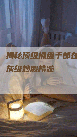 揭秘顶级操盘手都在用的骨灰级炒股精髓