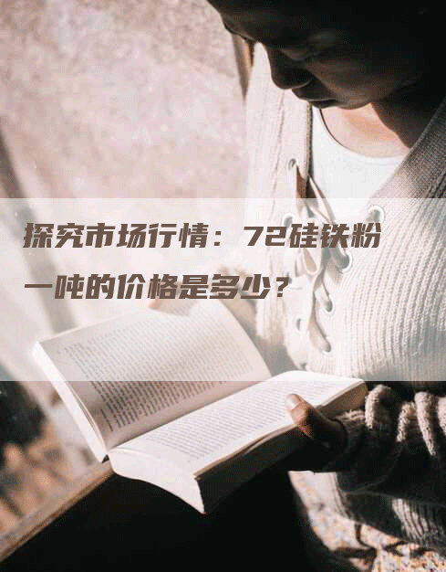 探究市场行情：72硅铁粉一吨的价格是多少？